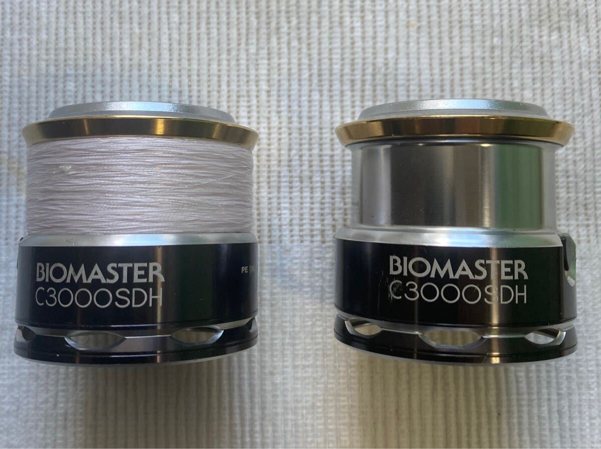送料無料 廃盤 シマノ スピニングリール スプール 　BIOMASTER c3000SDH タイプⅡ PE0820 S-4 TYPE2 夢屋スプール セフィア