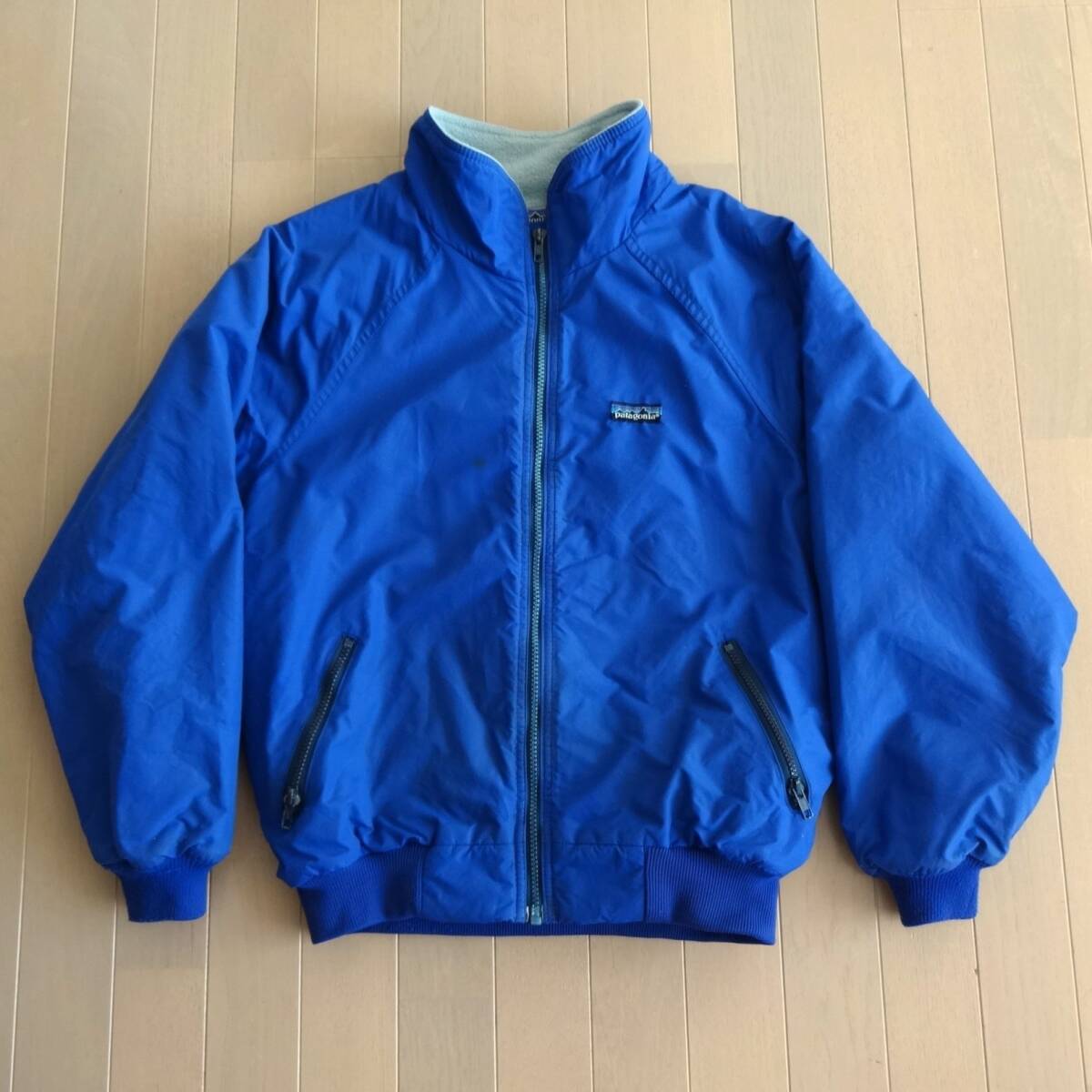 MADE IN USA 80's パタゴニア シェルドシンチラジャケット フリース 青紫■patagonia ナイロンジャケット 80年代 アメカジ 古着 ビンテージ