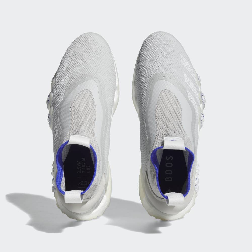 アディダス 22cm コードカオス レースレス ブースト ゴルフ 稅込定価17990円 グレー ブルー adidas CODECHAOS LACELESS BOOST GOLF