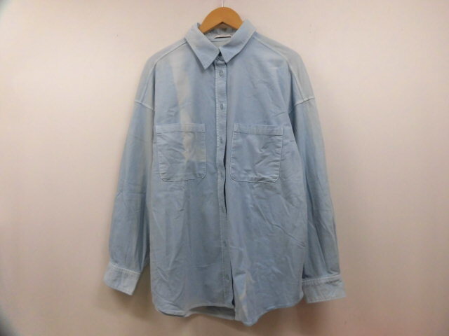 BAYFLOW ベイフロー BW2212NW04 長袖 シャツ 胸ポケット トップス ライトブルー 水色 青 フリーサイズ_画像1
