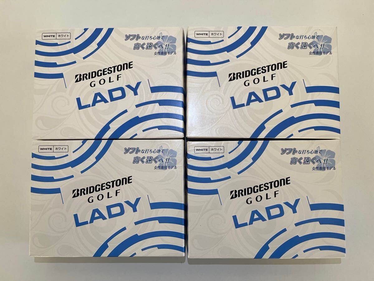 レア　新品　ブリヂストン　LADY ホワイト　4ダースセット　ボール