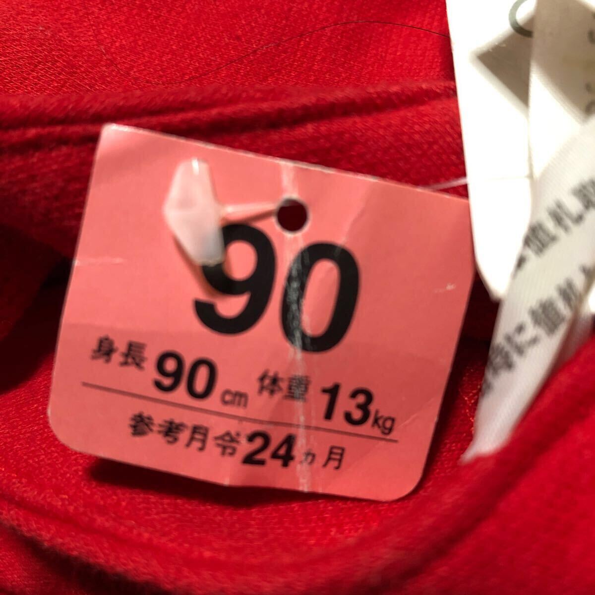 送料込み　ロンパース　赤色　レッド　サイズ90（ 參考月齢24ヶ月）　未使用品