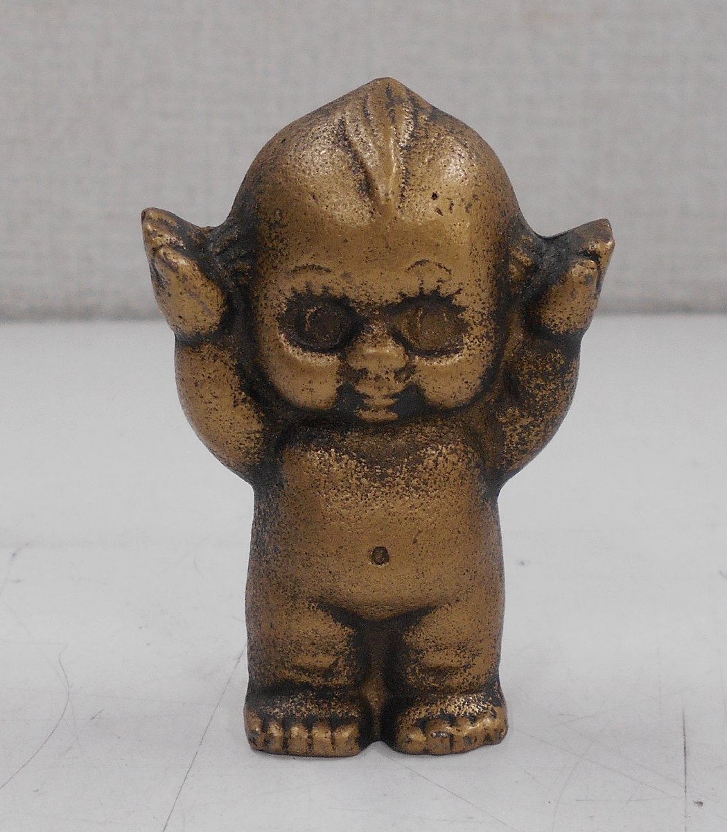 希少 キューピー 金属製 超合金？ 212g 置き物 現状品 【タ773】