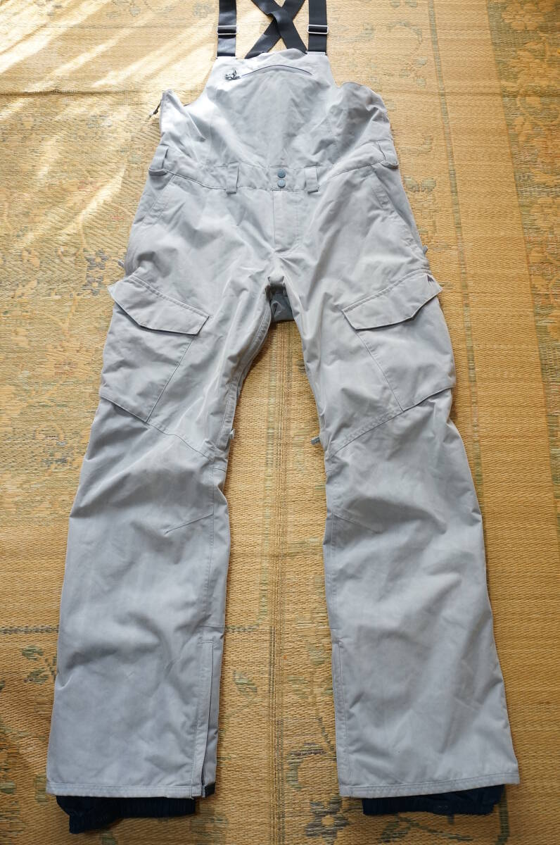 男性用 BURTON バートン スノーボードウエア リザーブビブパンツ MB RESERVE BIB PNT サイズM グレー*VOLCOMnomisneffatmys686