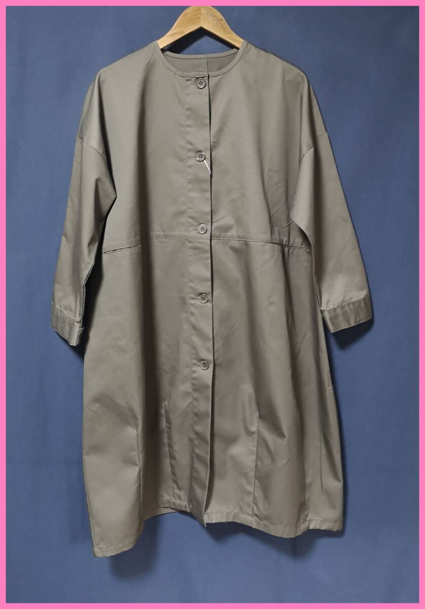 ＪＫＴ‐８７‐３☆春秋☆新品☆送料込み☆即決☆ナチュラル系☆ポリエステル綿☆綿パンぐらいの生地☆Ｍ～Ｌ☆ジャケット☆カーキ系☆