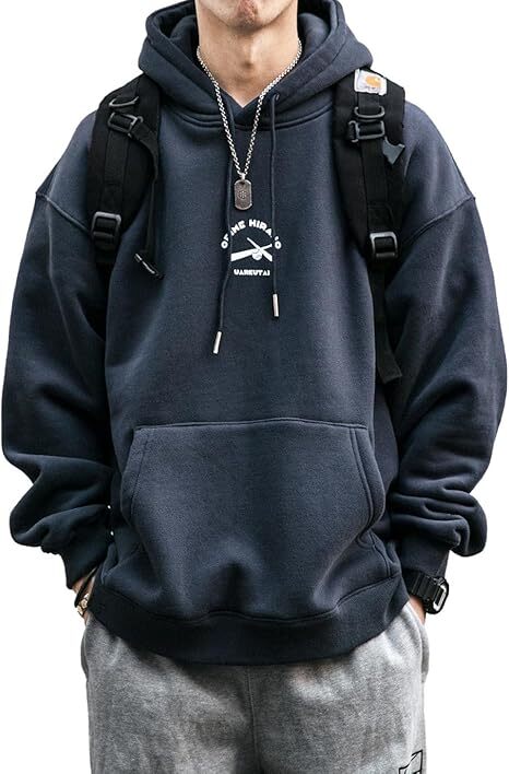  パーカー 長袖 メンズ 秋冬 厚手 ゆったり 裏起毛 プルオーバー XL_画像1