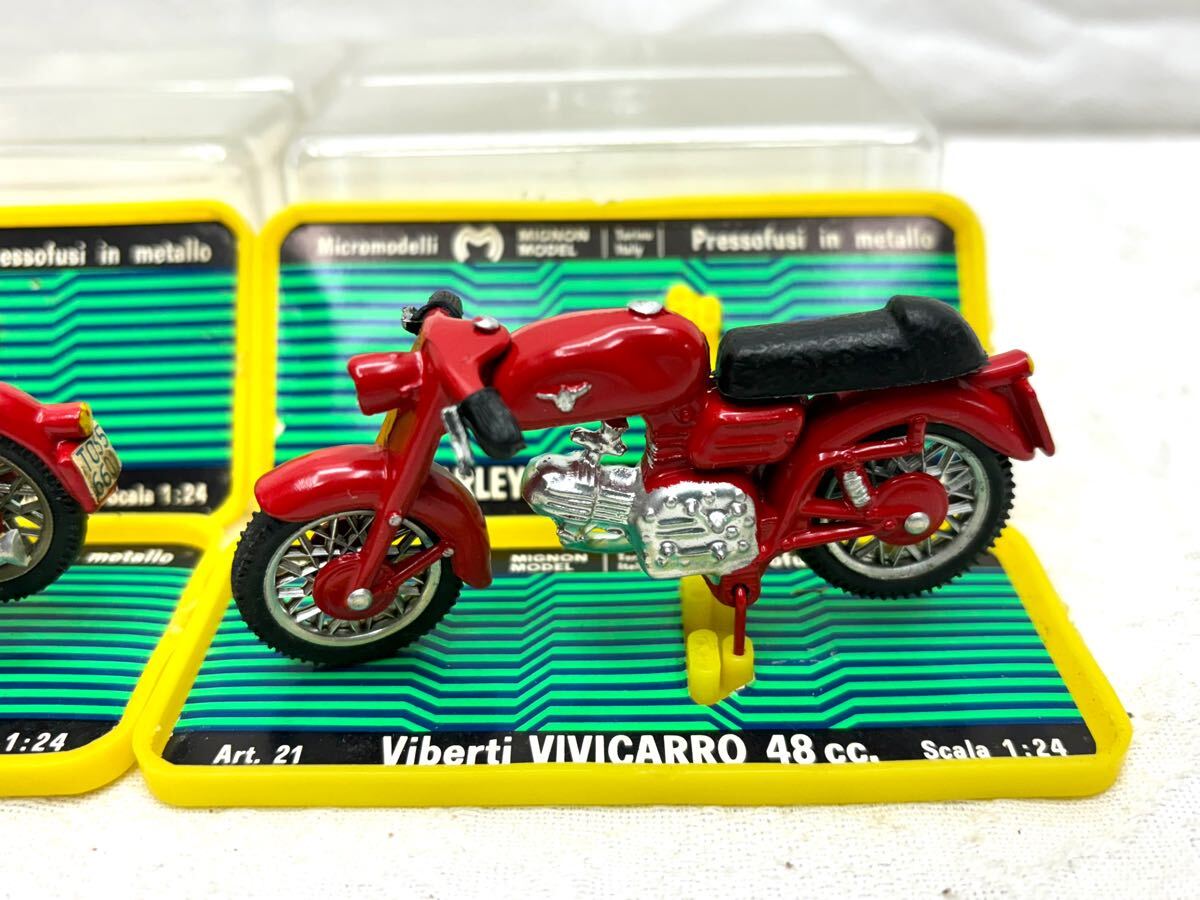 1 jpy ~ MIGNON MODEL Torino Italy Micromodelli Pressofusi in metallo 1:24 Gilera VIVICARRO Harley-Davidson summarize bike toy rare 