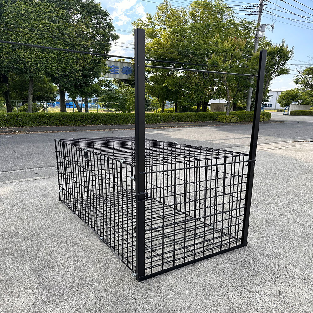 2セット!! イノシシ・シカ用の箱罠ビッグ 片扉 200x100x100cm 2セット!! イノシシ・シカ用の箱罠ビッグ 片扉 200x100x100cm