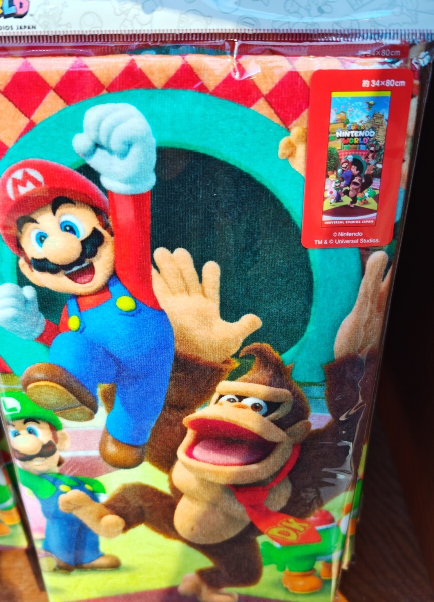 USJ　SUPER NINTENDO WORLD　マリオ　スーパー　ニンテンドー　ワールド　ドンキーコング　カントリー　フェイスタオル