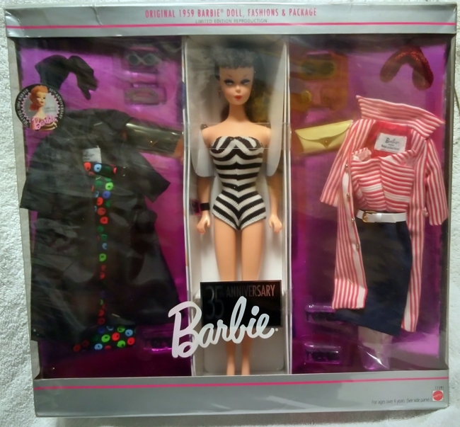 Barbie】35周年記念 バービー ギフトセット☆レアなブルーネットver. Barbie】35周年記念 バービー ギフトセット☆レアなブルーネットver.