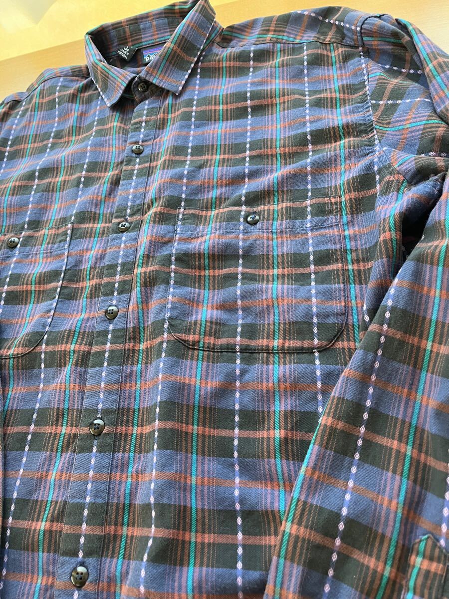 1990年 made in portugal patagonia flannel shirt Lsize パタゴニア