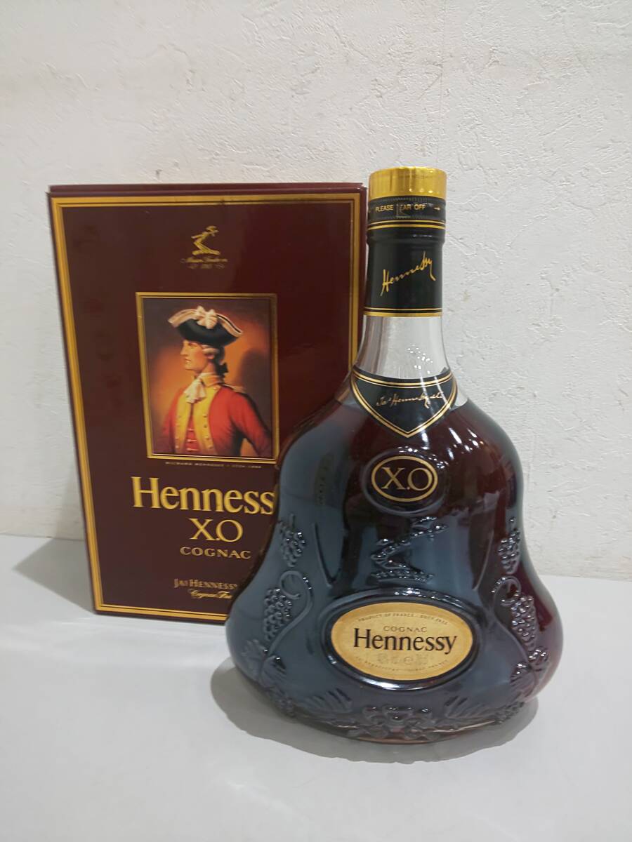 62801★Hennessy ヘネシー XO コニャック 金キャップ クリアボトル ブランデー 700ml 40% 箱付
