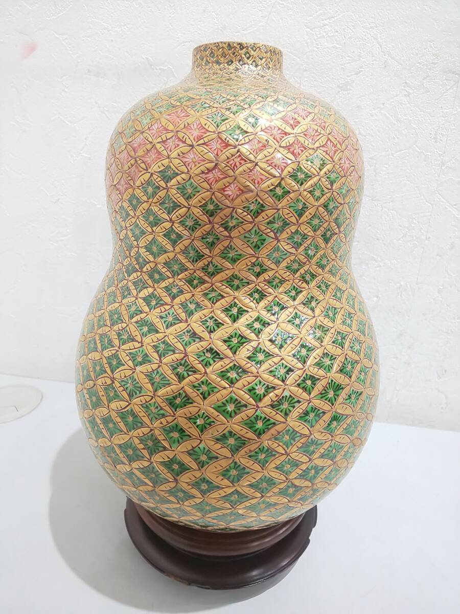 ローズマリー◆時代 伊万里 冨貴長春 色絵印判金彩 花クルス文 向付 4客 ローズマリー◇時代 伊万里 冨貴長春 色絵印判金彩 花クルス文