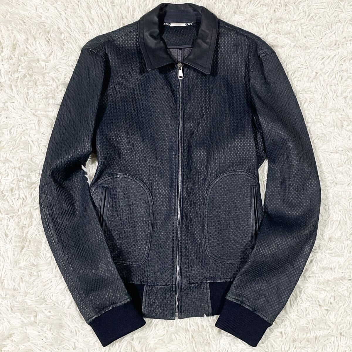 希少XL ドルチェ&ガッバーナ 極美品 レザージャケット Gジャン 希少XL ドルチェ&ガッバーナ 極美品 レザージャケット Gジャン