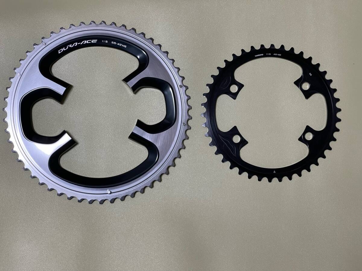 DURA-ACE FC-9000 チェーンリング 55-42Tセット Shimano Dura-Ace チェーンリングセット FC-9000 55-42T|パーツ