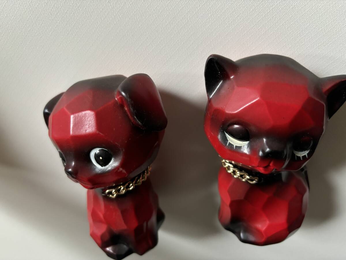 昭和レトロ　木彫り　小物　マスコット　犬　2個セット　置物　癒し_画像3