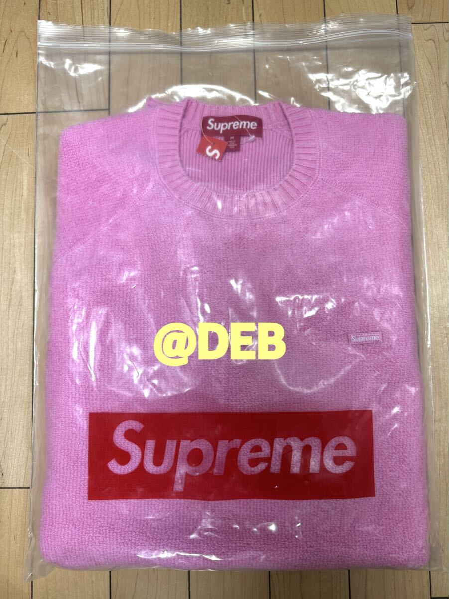 Supreme 2024FW Terry Small Box Sweater Pink Mサイズ Supreme 2024FW Terry Small Box Sweater Pink Mサイズ