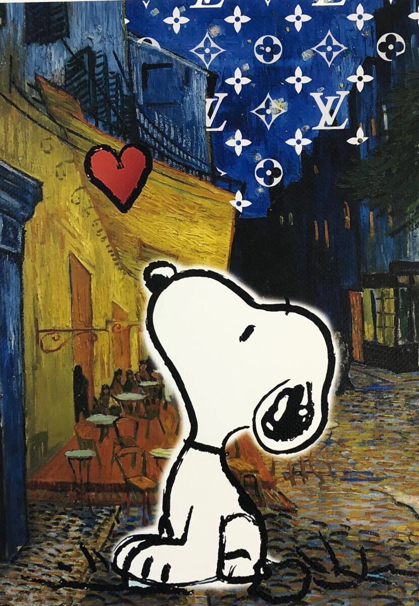 DEATH NYC 現代アート スヌーピー SNOOPY PEANUTS ゴッホ「 夜の DEATH NYC 現代アート スヌーピー SNOOPY PEANUTS ゴッホ「 夜の