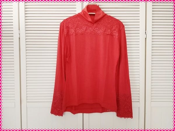 【送料無料】３Ｌ * 新品 発熱レーシーハイネックインナー?　抗菌防臭加工 吸濕発熱加工　抗ピリング加工　 バレンシア　QVC九鬼さん