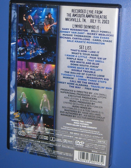 ??希少DVD レイナード?スキナード 「LYNYRD SKYNYRD LYVE」 2003國內(nèi)盤 ｄｓ：マイケル?カーテロン 114min. ??