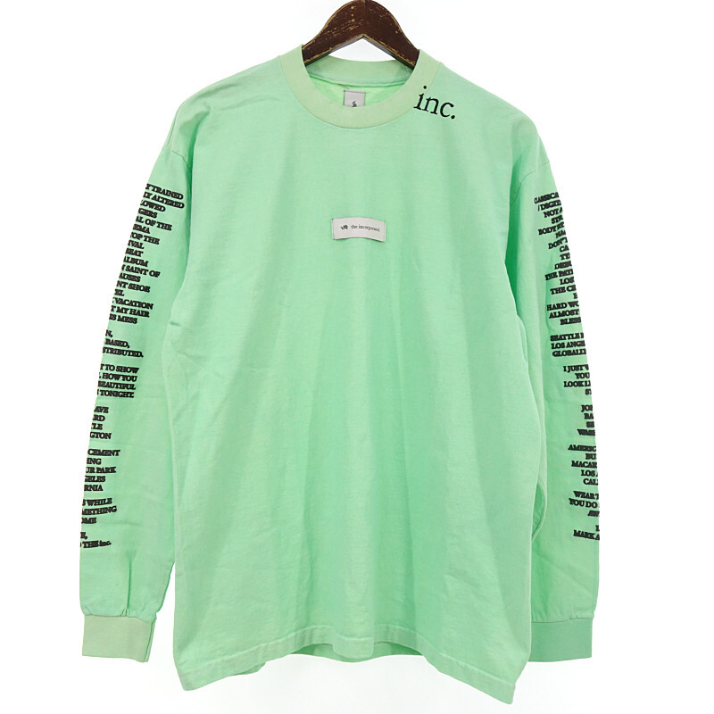 【特別価格】The Incorporated L/S TEE ロゴ 長袖 Tシャツ カットソー グリーン サイズ メンズS