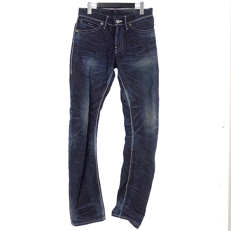 DELAY BY WIN&SONS × WJK USED ユーズド 加工バナナ シルエット デニム パンツ インディゴ サイズ メンズ1