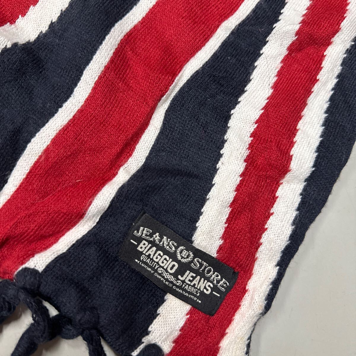 JEANS & STORE BIAGGIO JEANS BIAGGIO JEANS & CO 86 マフラー ユニオンジャック イギリス 国旗 総柄_画像3