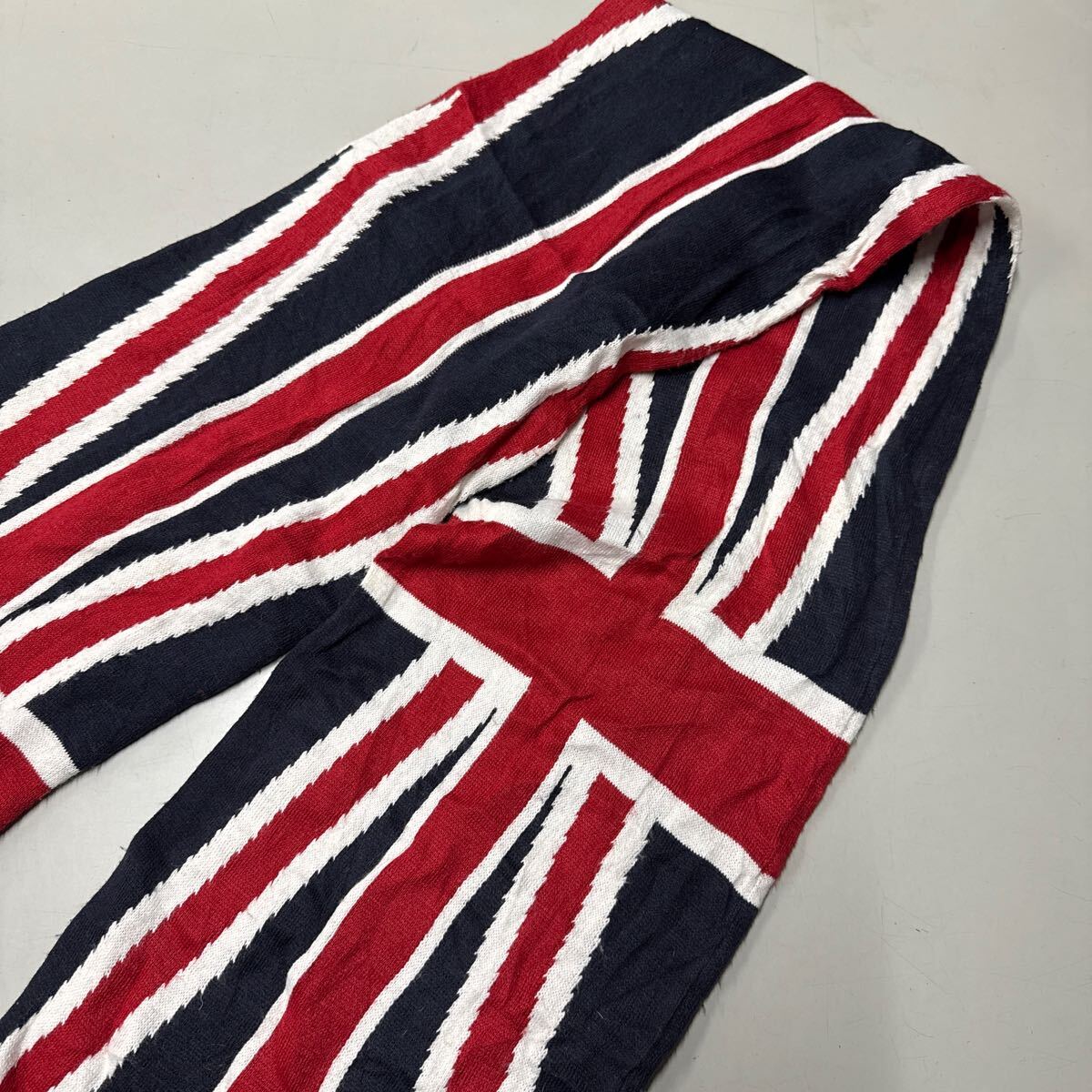 JEANS & STORE BIAGGIO JEANS BIAGGIO JEANS & CO 86 マフラー ユニオンジャック イギリス 国旗 総柄_画像4