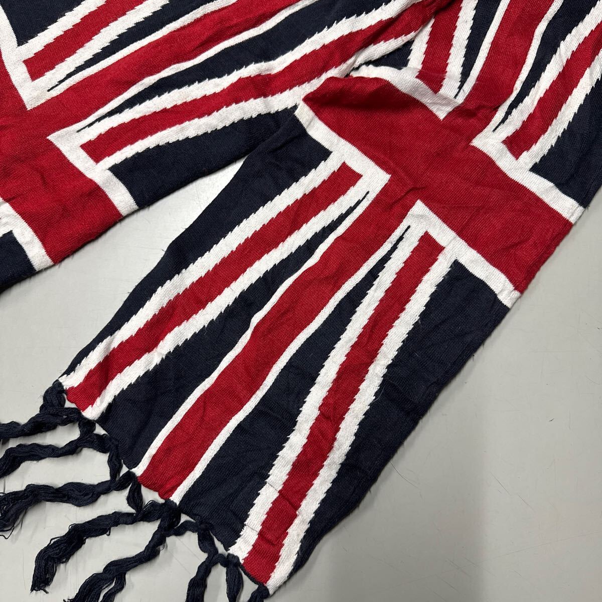 JEANS & STORE BIAGGIO JEANS BIAGGIO JEANS & CO 86 マフラー ユニオンジャック イギリス 国旗 総柄_画像5