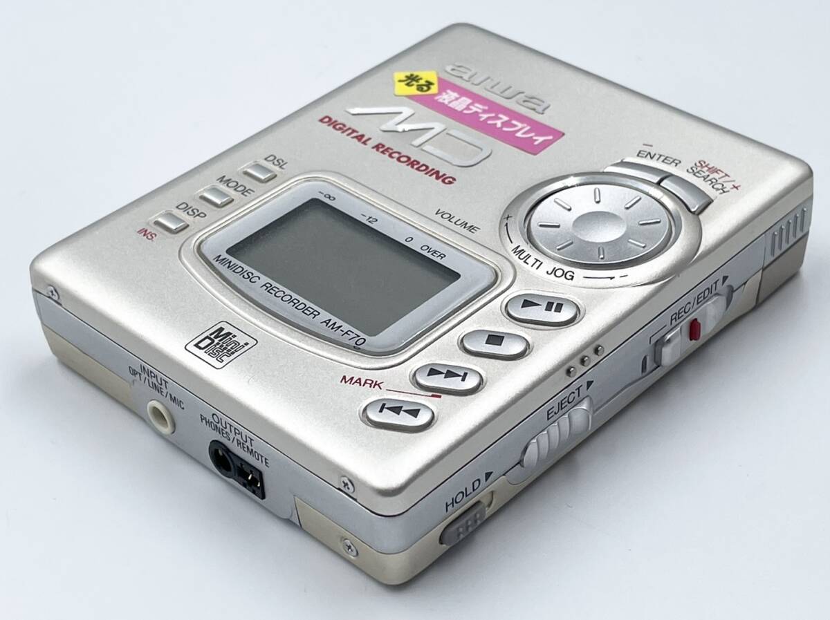 状態良好希少！デジタル録音機能搭載ポータブルMDプレーヤーaiwaAM-F70 状態良好希少！デジタル録音機能搭載ポータブルMDプレーヤー