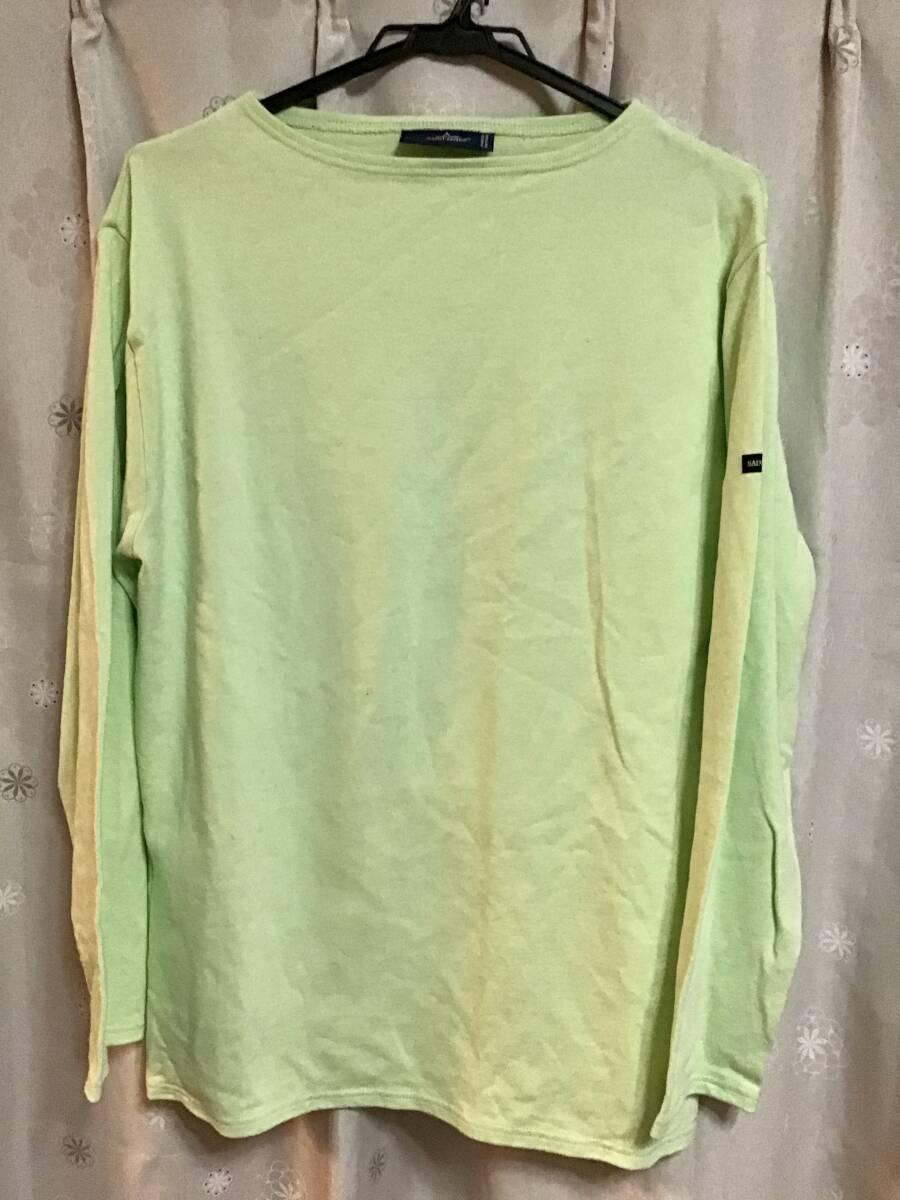 良品【SAINT JSMES/セントジェームス】長袖Tシャツ/40★グリーン★レディース★USED