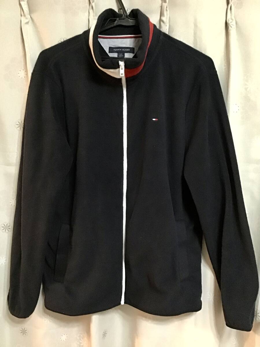 良品【 FILHIGER/トミーヒルフィガー】長袖フリース/L★ネイビー★メンズ★USED
