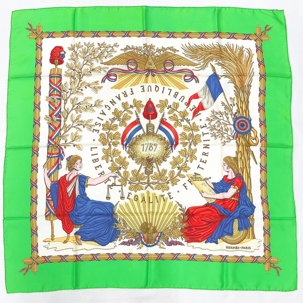 正規品 HERMES エルメス カレ90 スカーフ LIBERTE EGALITE FRATERNITE REPUBLIQUE FRANCAISE 1789 フランス革命を記念して シルク R尼1206(スカーフ)|売買されたオークション情報、Yahoo!オークション(旧ヤフオク!) の商品情報をアーカイブ公開 - オークファン(aucfan.com) 正規品 HERMES エルメス カレ90 スカーフ LIBERTE EGALITE FRATERNITE REPUBLIQUE FRANCAISE 1789 フランス革命を記念して シルク R尼1206(スカーフ)|売買されたオークション情報、Yahoo!オークション(旧ヤフオク!) の商品情報をアーカイブ公開 - オークファン(aucfan.com)