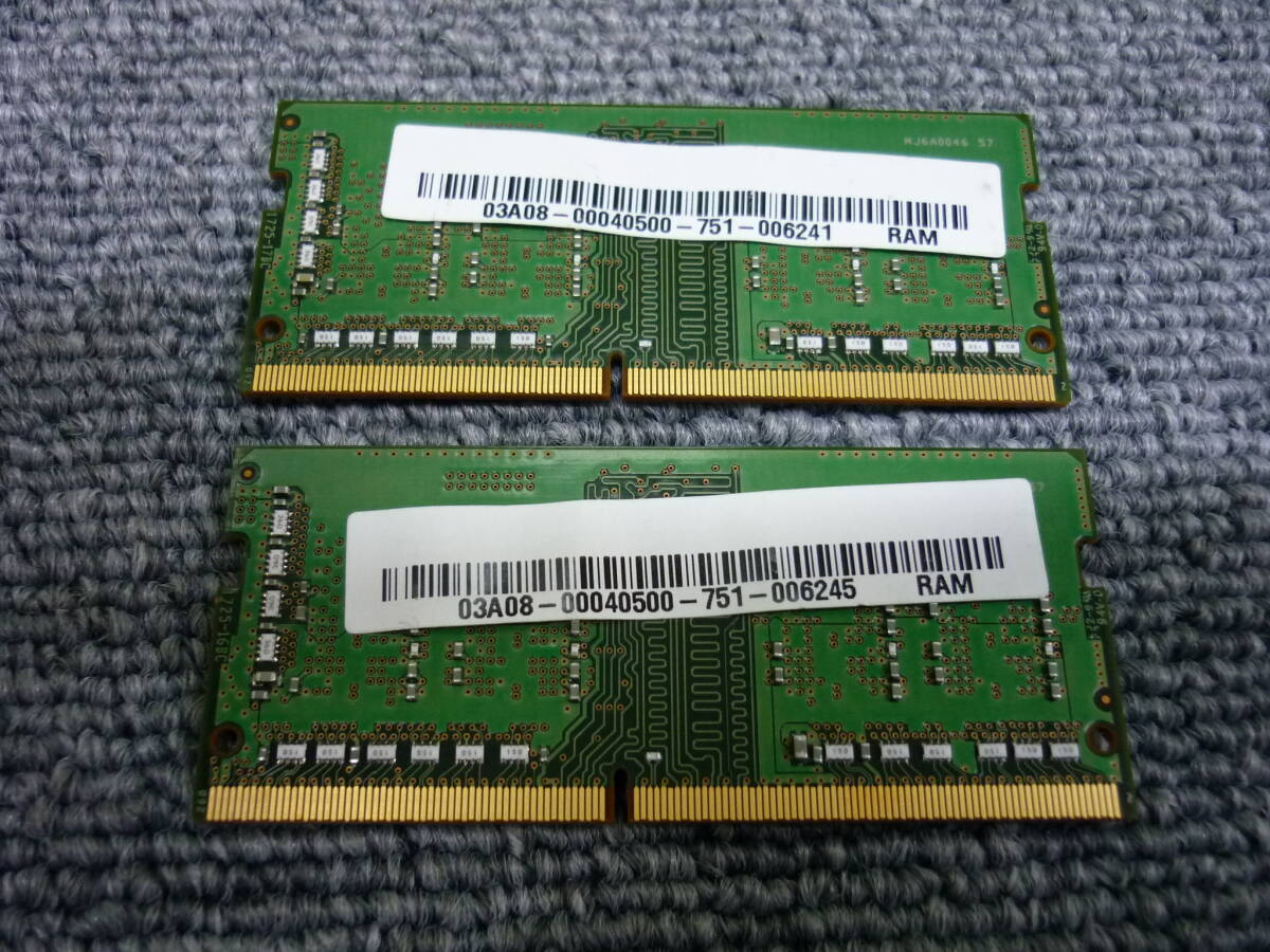 ■[返品返金可]　SKhynix ノート用メモリ基板 PC4-2400T 4GB2枚 動(dòng)作未確認(rèn) 中古品　クリックポスト発送■