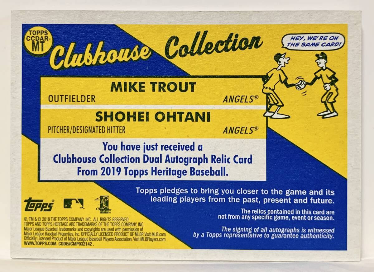 2019 Topps Heritage Mike Trout Shohei Ohtani 10枚限定 Dual 2019 Topps Heritage Mike Trout Shohei Ohtani 10枚限定 Dual