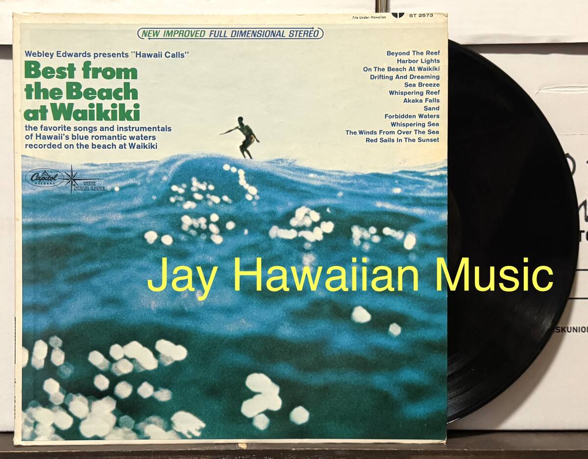 Hapa Haole / Steel Guitar Hawaii LP Webley Edwards Hawaii Calls Best From The Beach At Waikiki ハワイレコード