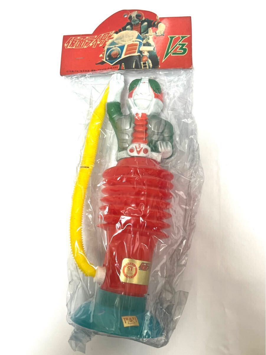 5100円 未開封!仮面ライダーv3 ポンプ ソフビ (当時物 5100円 未開封!仮面ライダーv3 ポンプ ソフビ (当時物