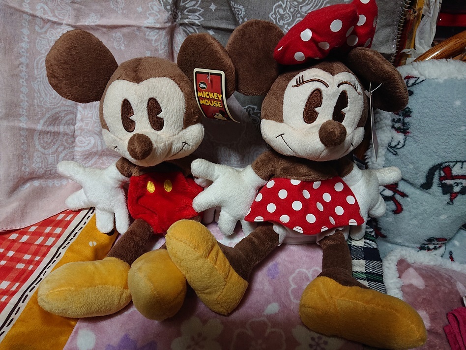 ◆ミッキーマウスとミニーマウスのおしゃべりぬいぐるみ◆