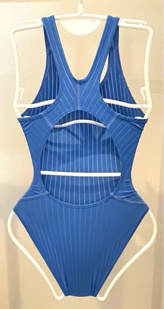 NSA 競泳水着 XXXSサイズ 130 ブルー ストライプ生地 Xバック NSA 競泳水着 XXXSサイズ 130 ブルー ストライプ生地 Xバック
