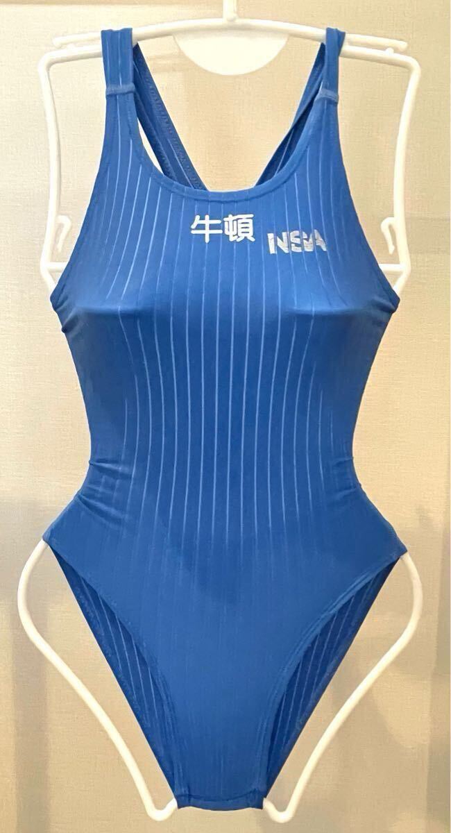NSA 競泳水着 XXXSサイズ 130 ブルー ストライプ生地 Xバック NSA 競泳水着 XXXSサイズ 130 ブルー ストライプ生地 Xバック