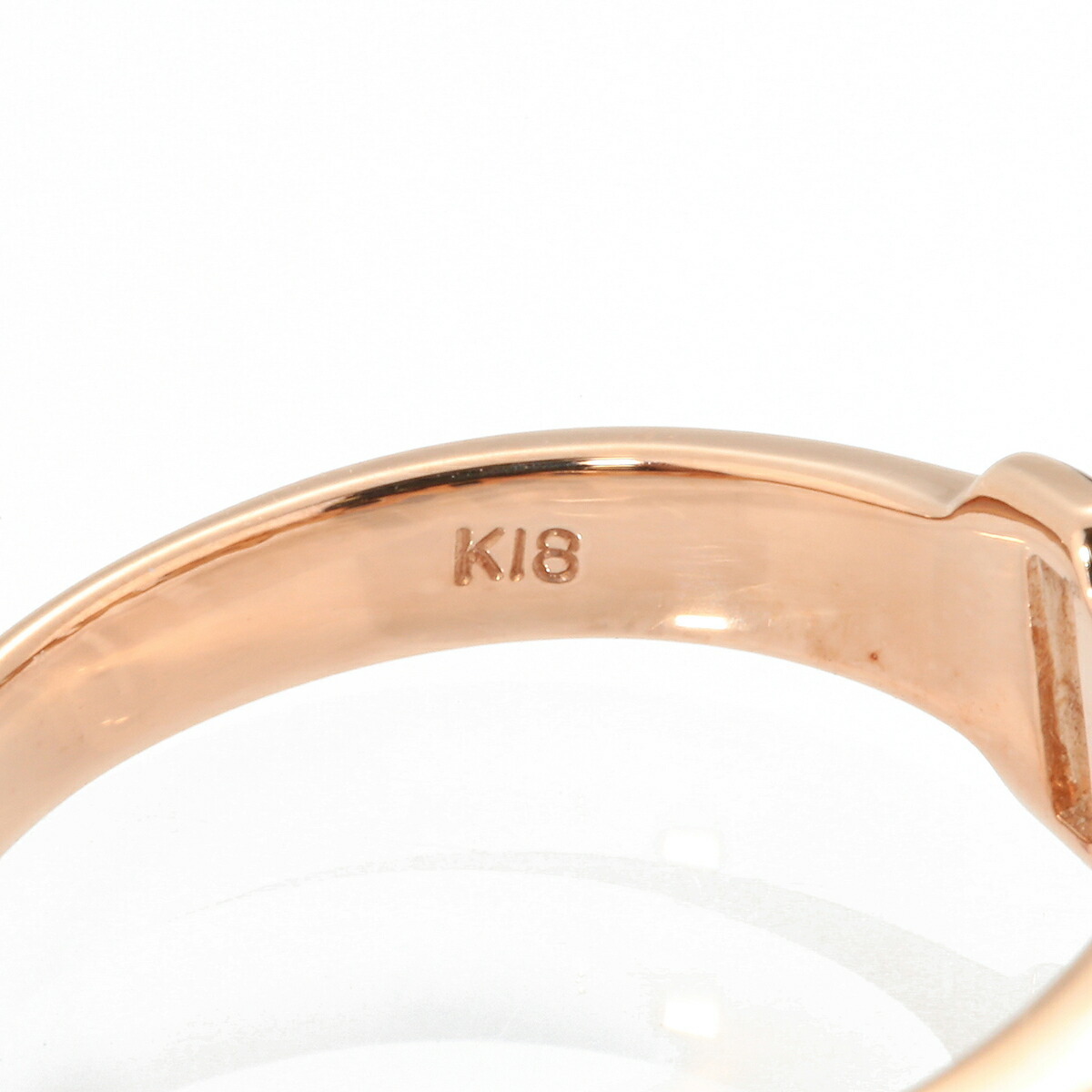 透かしデザインリング 4P 指輪 ダイヤモンド 0.3ct K18 12號 中古 プレラブド 返品OK