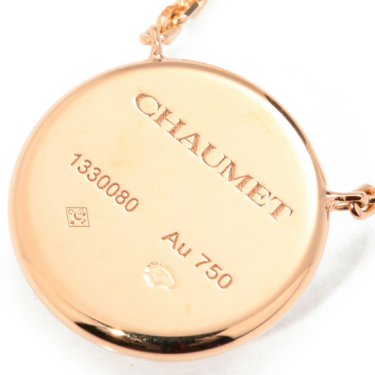ショーメ クラス?ワン クルーズ ネックレス ローズクォーツ ダイヤモンド K18 CHAUMET 中古 プレラブド 返品OK
