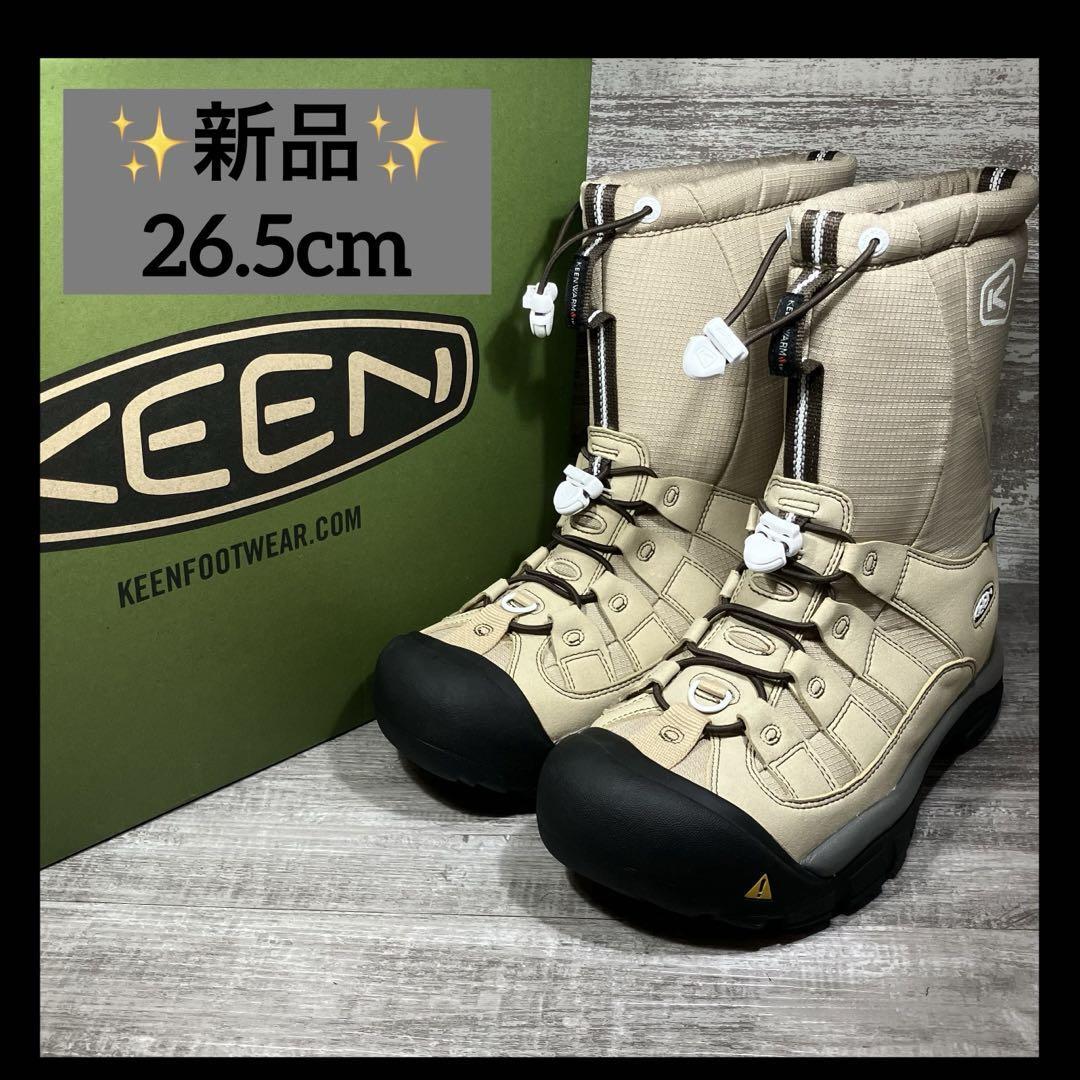 208【即日発送/新品展示未使用 】KEEN WINTERPORTⅡ キーンウィンタースポーツ2 SAFARIサファリ 26.5cm 防寒 スノブーツ 箱（ダメージ有）