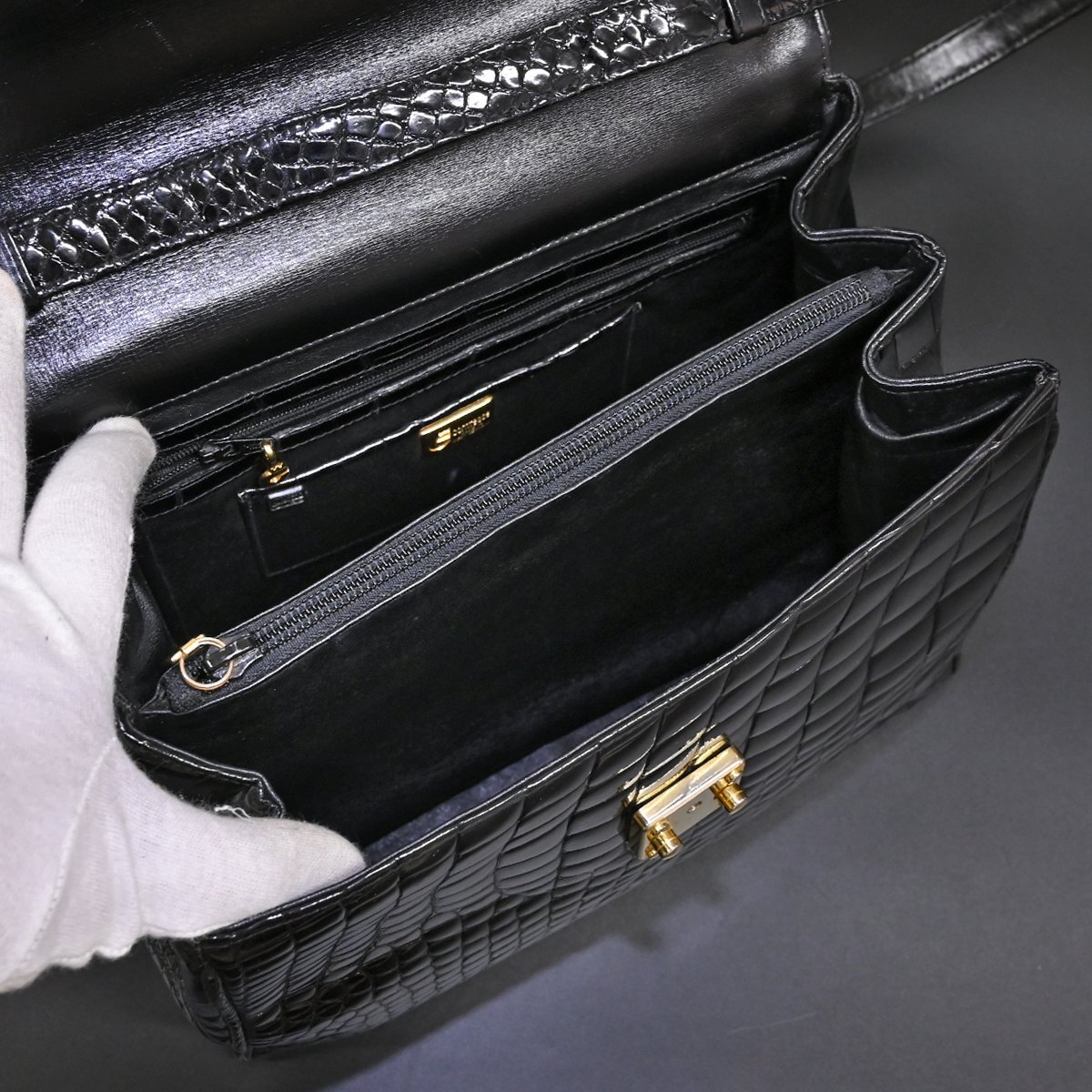 本物 超美品 コンテス 最高級クロコダイル セリューロック 2WAY 本物 超美品 コンテス 最高級クロコダイル セリューロック 2WAY