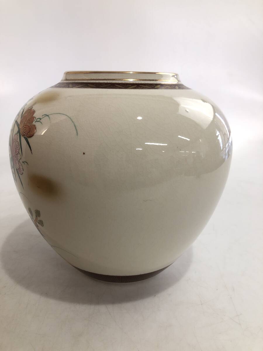 B2562 Kutani .. искусственный цветок бутылка цветок входить цветок живые цветы контейнер . Kutani золотая краска ... сувенир 