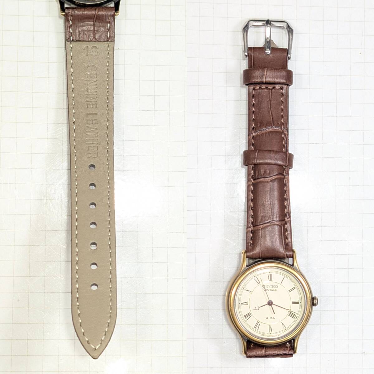 SEIKO ALBA　SUCCESS　メンズ 電池ベルト交換済み稼働品 H-82