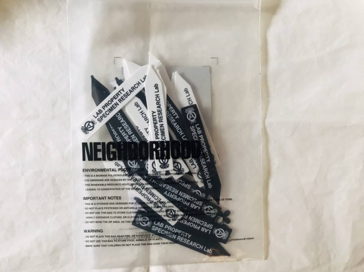 未使用 22AW ネイバーフッド SRL LABEL / P-TAG 黒 白　neighborhood