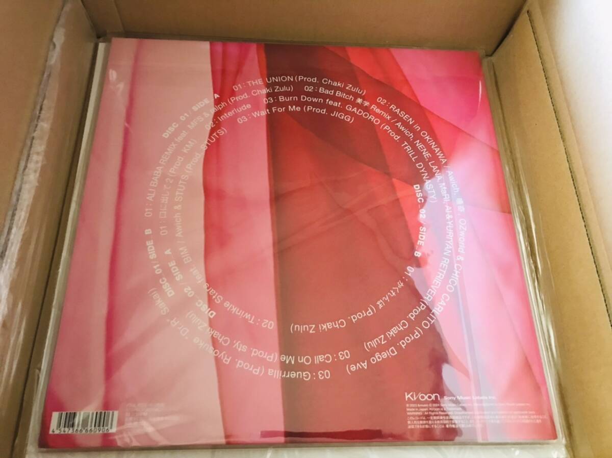 未使用 AWICH THE UNION 2LP カラーヴァイナル(オレンジ+クリア)完全生産限定盤　アナログレコード