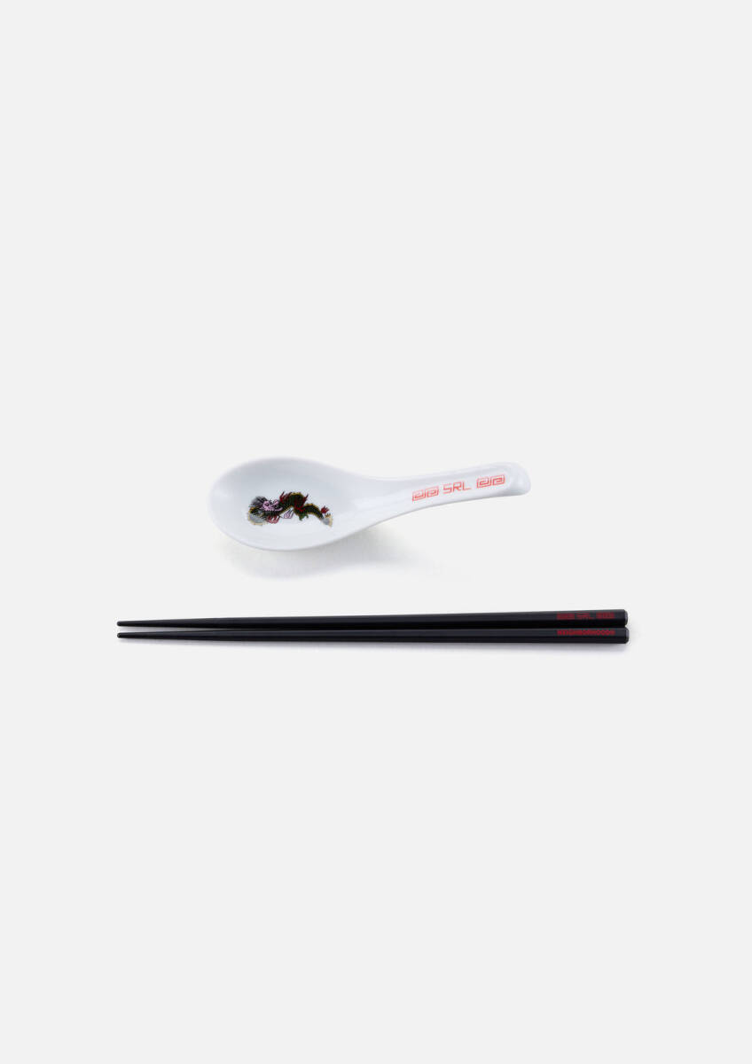 未使用 23SS ネイバーフッド SRL . CHOPSTICKS & SPOON SET 赤 NEIGHBORHOOD