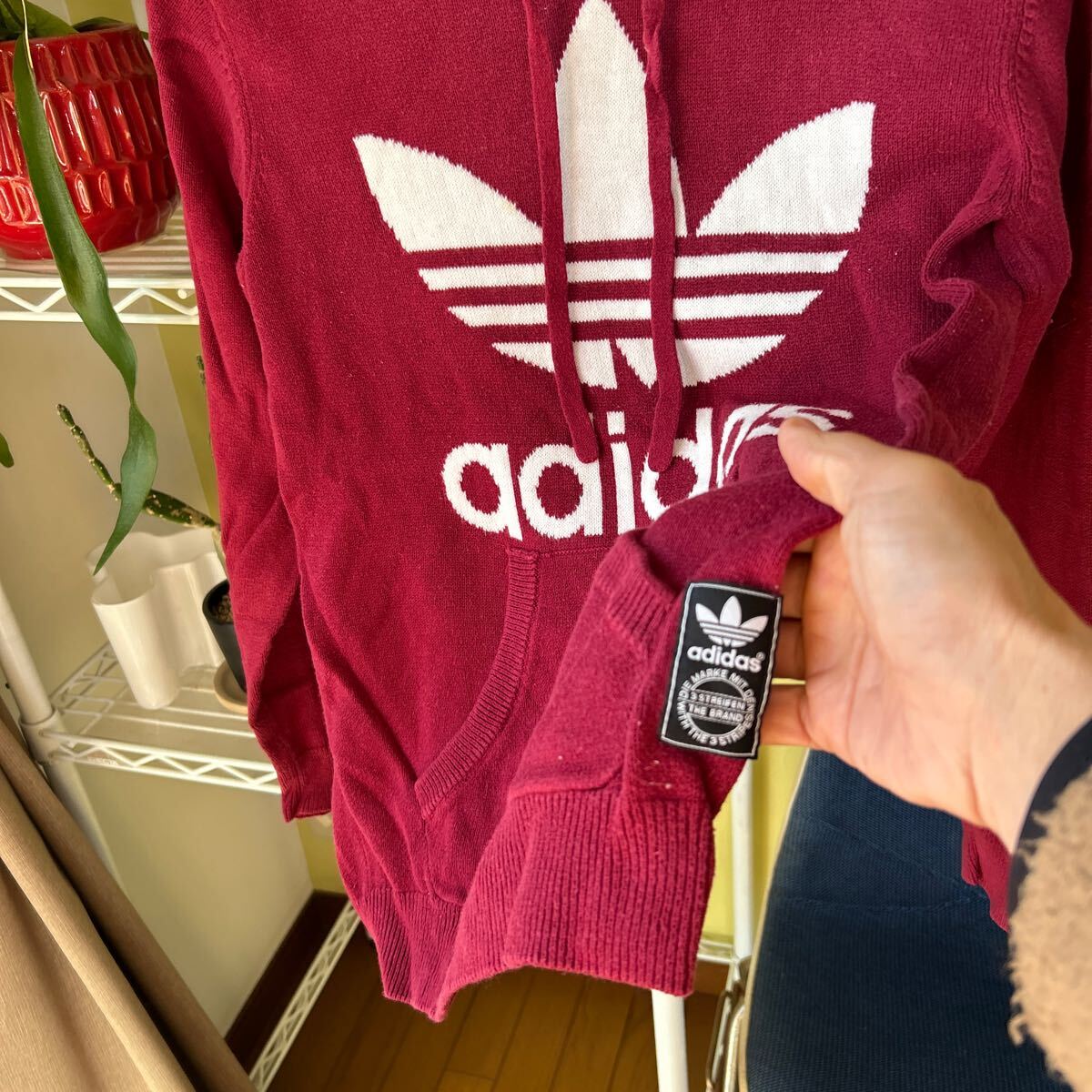 adidas ニット パーカー トレフォイル えんじ M|Yahoo!フリマ adidas ニット パーカー トレフォイル えんじ M|Yahoo!フリマ